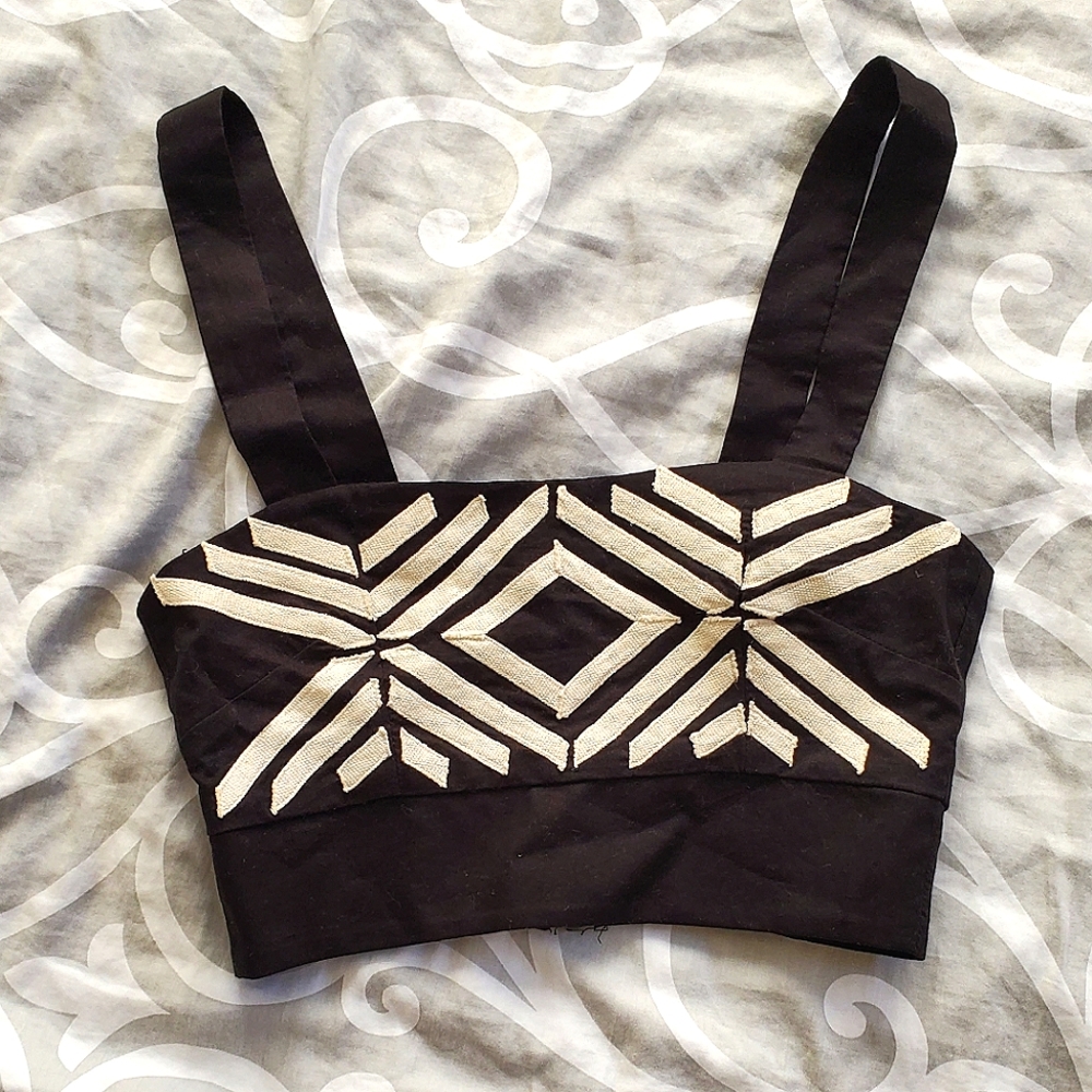 H&M Cropped Boho Bandeau Top